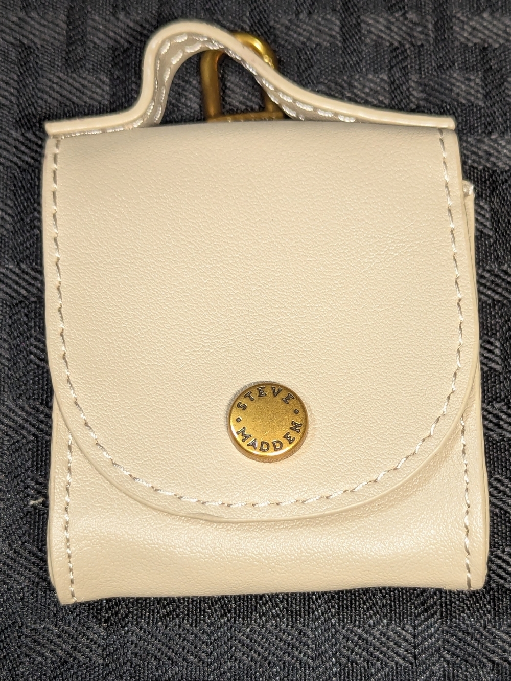 Steve Madden Cream Clip On Mini Pouch